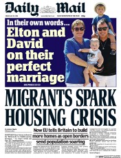 Daily Mail () Newspaper Front Page for 20 May 2016