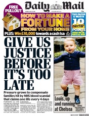 Daily Mail () Newspaper Front Page for 20 May 2019