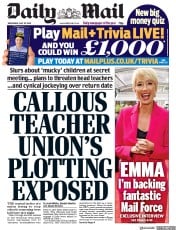 Daily Mail () Newspaper Front Page for 20 May 2020