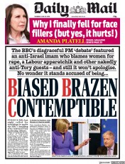 Daily Mail () Newspaper Front Page for 20 June 2019