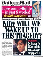 Daily Mail () Newspaper Front Page for 20 August 2020