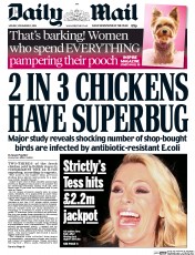 Daily Mail () Newspaper Front Page for 21 November 2016