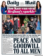 Daily Mail () Newspaper Front Page for 21 December 2016