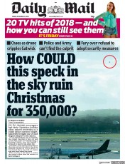 Daily Mail () Newspaper Front Page for 21 December 2018