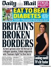 Daily Mail () Newspaper Front Page for 21 January 2016