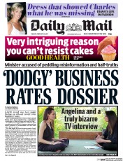 Daily Mail () Newspaper Front Page for 21 February 2017