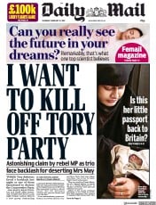 Daily Mail () Newspaper Front Page for 21 February 2019