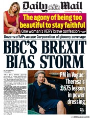 Daily Mail () Newspaper Front Page for 21 March 2017