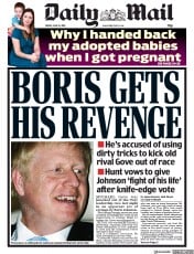 Daily Mail () Newspaper Front Page for 21 June 2019