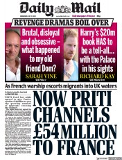 Daily Mail () Newspaper Front Page for 21 July 2021