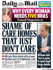 Daily Mail () Newspaper Front Page for 21 September 2017