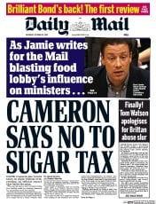 Daily Mail () Newspaper Front Page for 22 October 2015