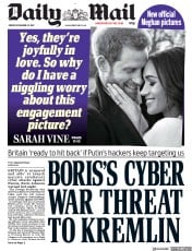 Daily Mail () Newspaper Front Page for 22 December 2017