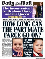 Daily Mail () Newspaper Front Page for 22 April 2022