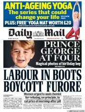 Daily Mail () Newspaper Front Page for 22 July 2017