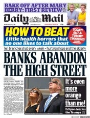 Daily Mail () Newspaper Front Page for 22 August 2017