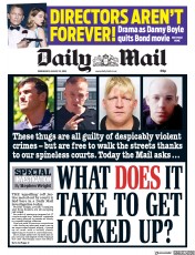 Daily Mail () Newspaper Front Page for 22 August 2018