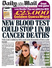 Daily Mail () Newspaper Front Page for 22 August 2022