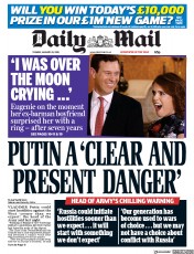 Daily Mail () Newspaper Front Page for 23 January 2018