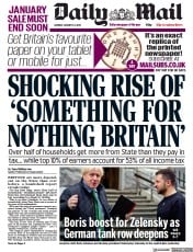 Daily Mail () Newspaper Front Page for 23 January 2023