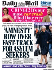 Daily Mail () Newspaper Front Page for 23 February 2023