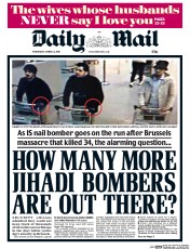 Daily Mail () Newspaper Front Page for 23 March 2016
