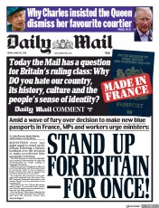 Daily Mail () Newspaper Front Page for 23 March 2018