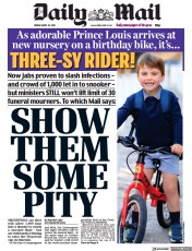 Daily Mail () Newspaper Front Page for 23 April 2021