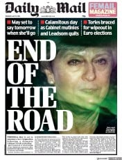 Daily Mail () Newspaper Front Page for 23 May 2019