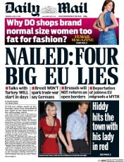 Daily Mail () Newspaper Front Page for 23 June 2016