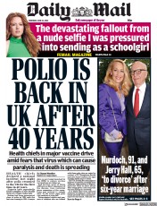 Daily Mail () Newspaper Front Page for 23 June 2022