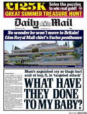 Daily Mail () Newspaper Front Page for 23 July 2018