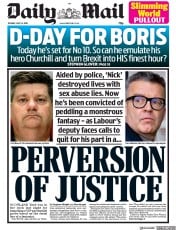 Daily Mail () Newspaper Front Page for 23 July 2019