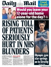 Daily Mail () Newspaper Front Page for 23 August 2016