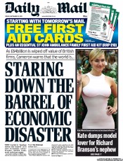 Daily Mail () Newspaper Front Page for 23 September 2011