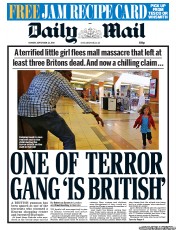 Daily Mail () Newspaper Front Page for 23 September 2013