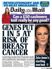 Daily Mail () Newspaper Front Page for 24 October 2017