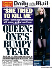 Daily Mail () Newspaper Front Page for 24 December 2019