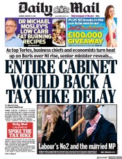 Daily Mail () Newspaper Front Page for 24 January 2022