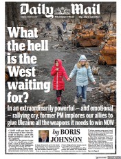 Daily Mail () Newspaper Front Page for 24 January 2023
