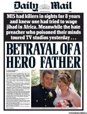 Daily Mail () Newspaper Front Page for 24 May 2013