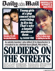 Daily Mail () Newspaper Front Page for 24 May 2017