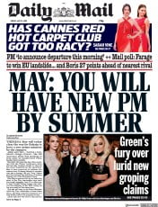 Daily Mail () Newspaper Front Page for 24 May 2019