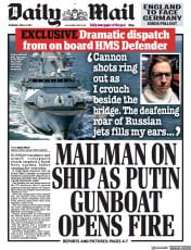 Daily Mail () Newspaper Front Page for 24 June 2021
