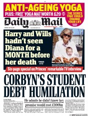 Daily Mail () Newspaper Front Page for 24 July 2017