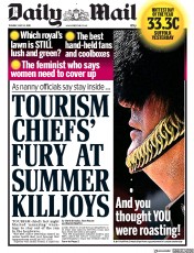 Daily Mail () Newspaper Front Page for 24 July 2018