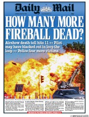 Daily Mail () Newspaper Front Page for 24 August 2015