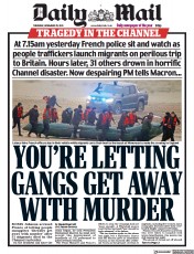 Daily Mail () Newspaper Front Page for 25 November 2021