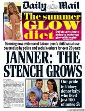 Daily Mail () Newspaper Front Page for 25 April 2015