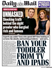 Daily Mail () Newspaper Front Page for 25 April 2019